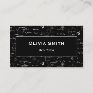 Carte De Visite Motif de formule enseignant de tuteur en mathémati