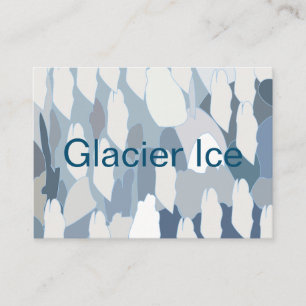 Carte De Visite Motif de glace de glacier bleu