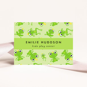 Carte De Visite Motif de grenouille, Centre de jeu pour enfants, C