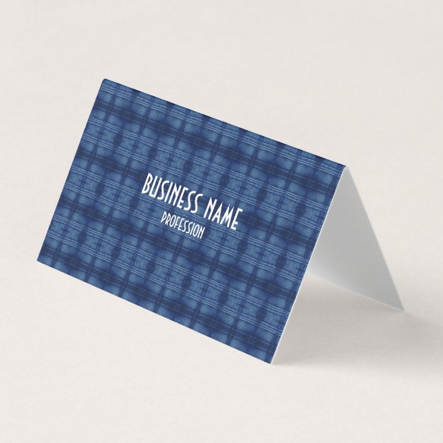 Carte De Visite motif de jeans bleu (Devant)