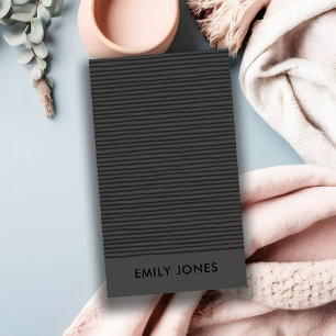 CARTE DE VISITE MOTIF DE LIGNE ARTISTIQUE BLACK BLANC