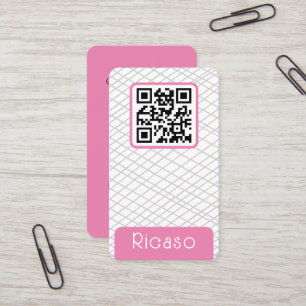 Carte De Visite Motif de ligne de code QR personnalisé