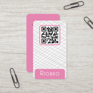 Carte De Visite Motif de ligne de code QR personnalisé