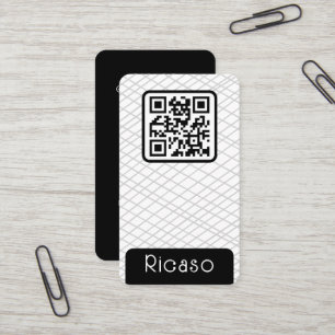 Carte De Visite Motif de ligne de code QR personnalisé