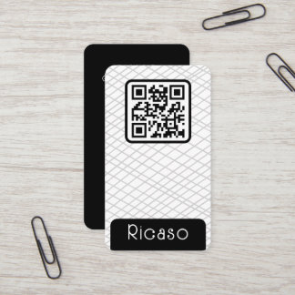 Carte De Visite Motif de ligne de code QR personnalisé