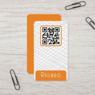 Carte De Visite Motif de ligne de code QR personnalisé