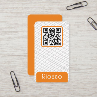 Carte De Visite Motif de ligne de code QR personnalisé