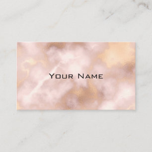 Carte De Visite Motif de luxe Chic Glam en cuivre Rose Gold Marble