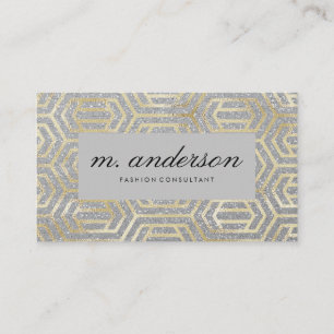 Carte De Visite Motif de luxe Gold Foil