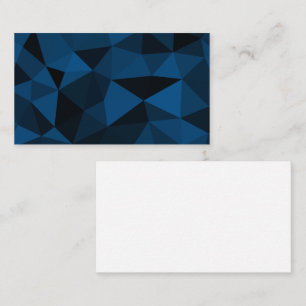 Carte De Visite Motif de maille géométrique bleu foncé et noir