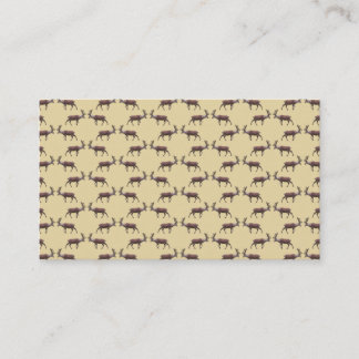 Carte De Visite Motif de mâle de cerfs communs sur le beige