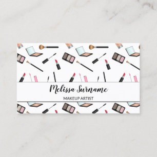 Carte De Visite Motif de Maquillage Mignon - Maquilleuse Personnal