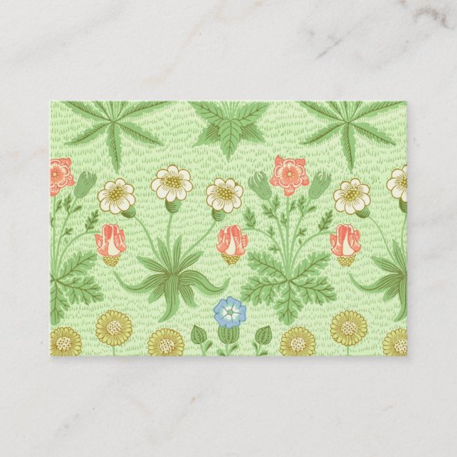 Carte De Visite Motif de marguerite de William Morris (Devant)