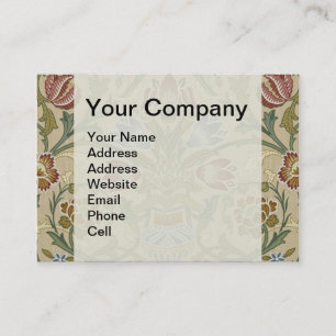 Carte De Visite Motif de papier peint floral brocart de William Mo