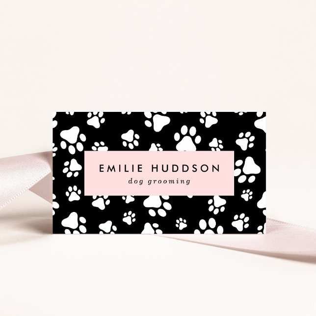 Carte De Visite Motif De Pâtes, Groomer De Chiens, Marcheur De Chi (Créateur téléchargé)