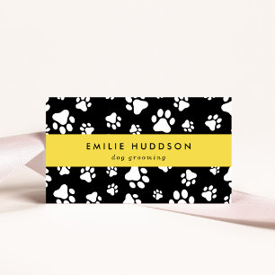 Carte De Visite Motif De Pâtes, Groomer De Chiens, Marcheur De Chi