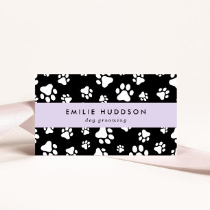 Carte De Visite Motif De Pâtes, Groomer De Chiens, Marcheur De Chi