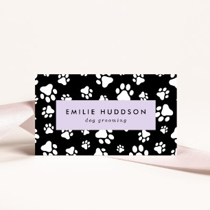 Carte De Visite Motif De Pâtes, Groomer De Chiens, Marcheur De Chi