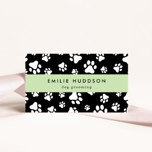 Carte De Visite Motif De Pâtes, Groomer De Chiens, Marcheur De Chi