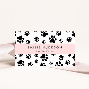 Carte De Visite Motif De Pâtes, Groomer De Chiens, Marcheur De Chi