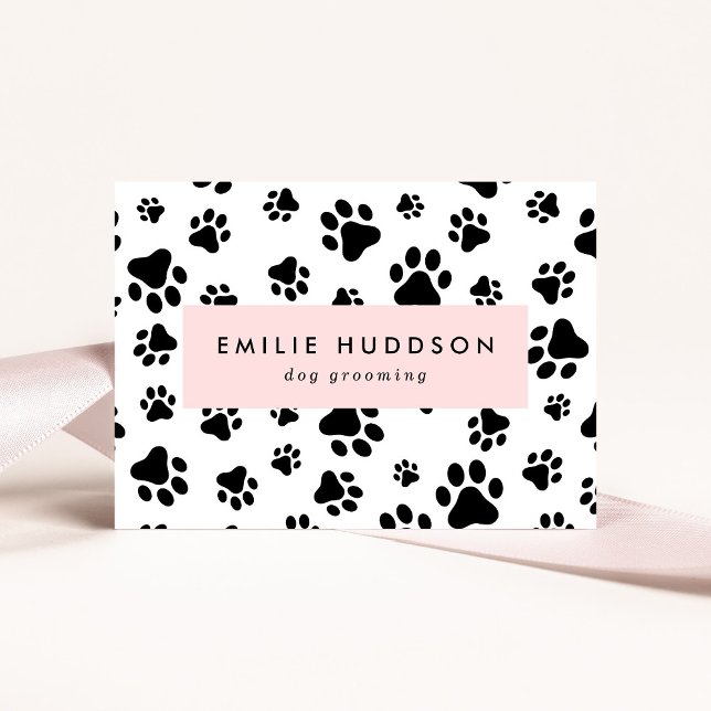 Carte De Visite Motif De Pâtes, Groomer De Chiens, Marcheur De Chi (Créateur téléchargé)