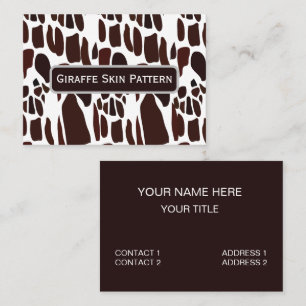 Carte De Visite Motif de peau de girafe