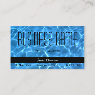 Carte De Visite Motif de piscine bleue natatoire