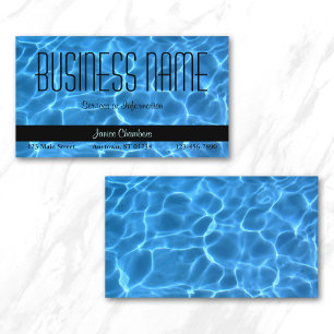 Carte De Visite Motif de piscine bleue natatoire