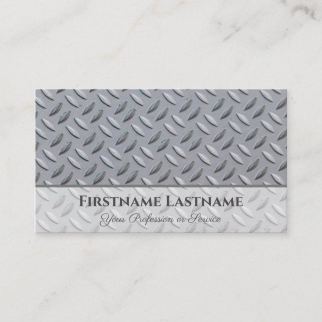 Carte De Visite Motif de plaque diamant en acier motif (Devant)