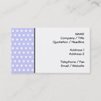 Carte De Visite Motif de point lilas et blanc de polka. Tacheté