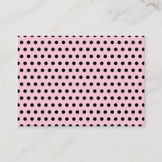 Carte De Visite Motif de point rose et noir de polka. Tacheté