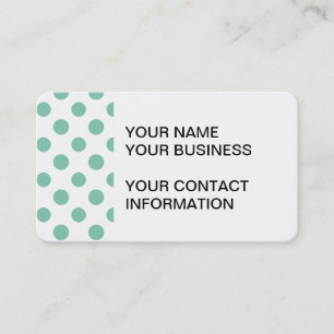 Carte De Visite Motif de pois blanc vert en bon état