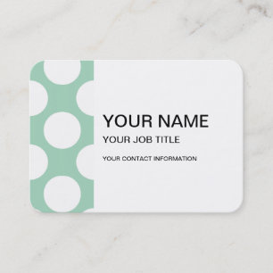 Carte De Visite Motif de pois blanc vert en bon état moderne