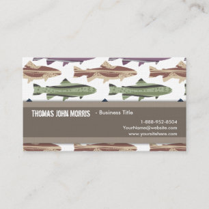 Carte De Visite Motif de poissons de truite farfelue