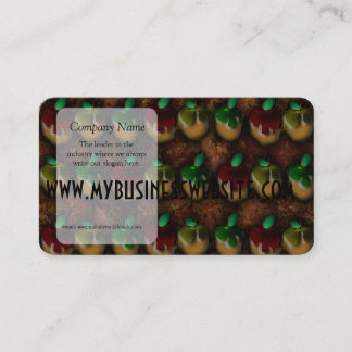 Carte De Visite Motif de pommes de caramel