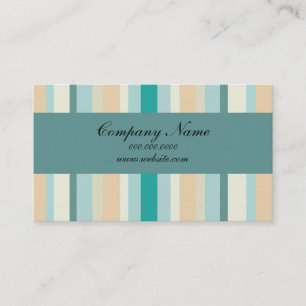 Carte De Visite Motif de rayures de bord de la mer