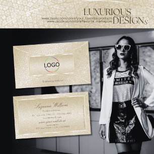 Carte De Visite Motif de serpent à crème de soie avec logo