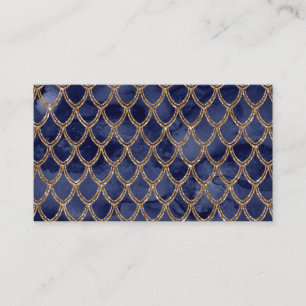 Carte De Visite Motif de serpent reptile bleu marine