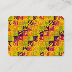 Carte De Visite Motif de style Kuba 071019 - Couleurs