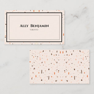 Carte De Visite motif de terrazzo chic