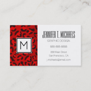 Carte De Visite motif de texture léopard rose.
