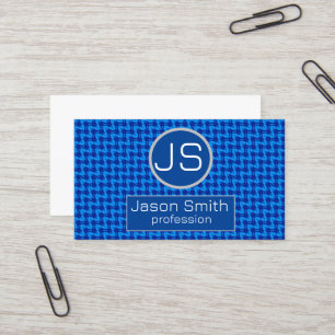 Carte De Visite Motif de vague bleu abstrait