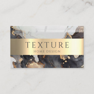 Carte De Visite Motif d'encre gris  de marbre texture pierre Motif