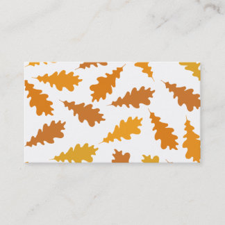 Carte De Visite Motif des feuilles d'automne