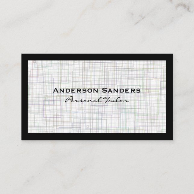 Carte De Visite Motif design moderne chic Black Gold (Devant)