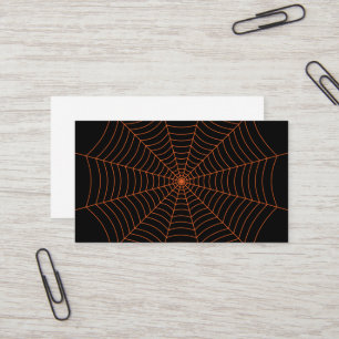 Carte De Visite Motif d'Halloween noir et orange
