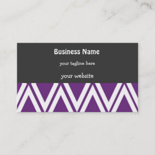 Carte De Visite Motif diamant violet et blanc