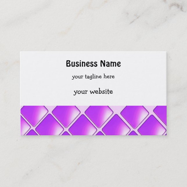 Carte De Visite Motif diamant violet gras (Devant)