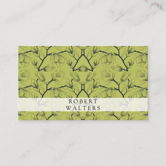Carte De Visite Motif d'illustrations florales (Devant)