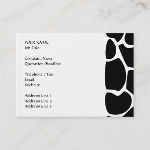 Carte De Visite Motif d'impression de girafe. Conception de poster